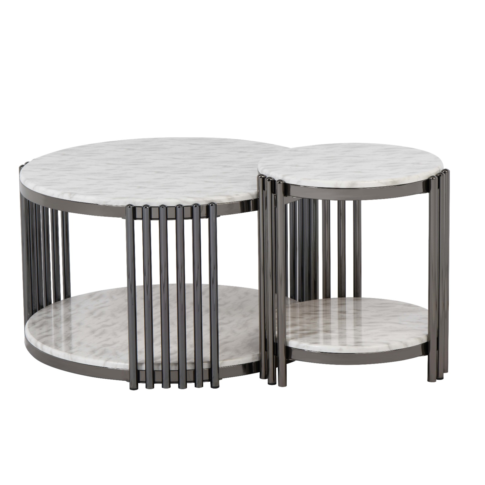 Lisa Rund Soffbord med Sidobord